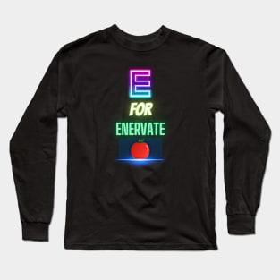 E for Enervate Apple Long Sleeve T-Shirt